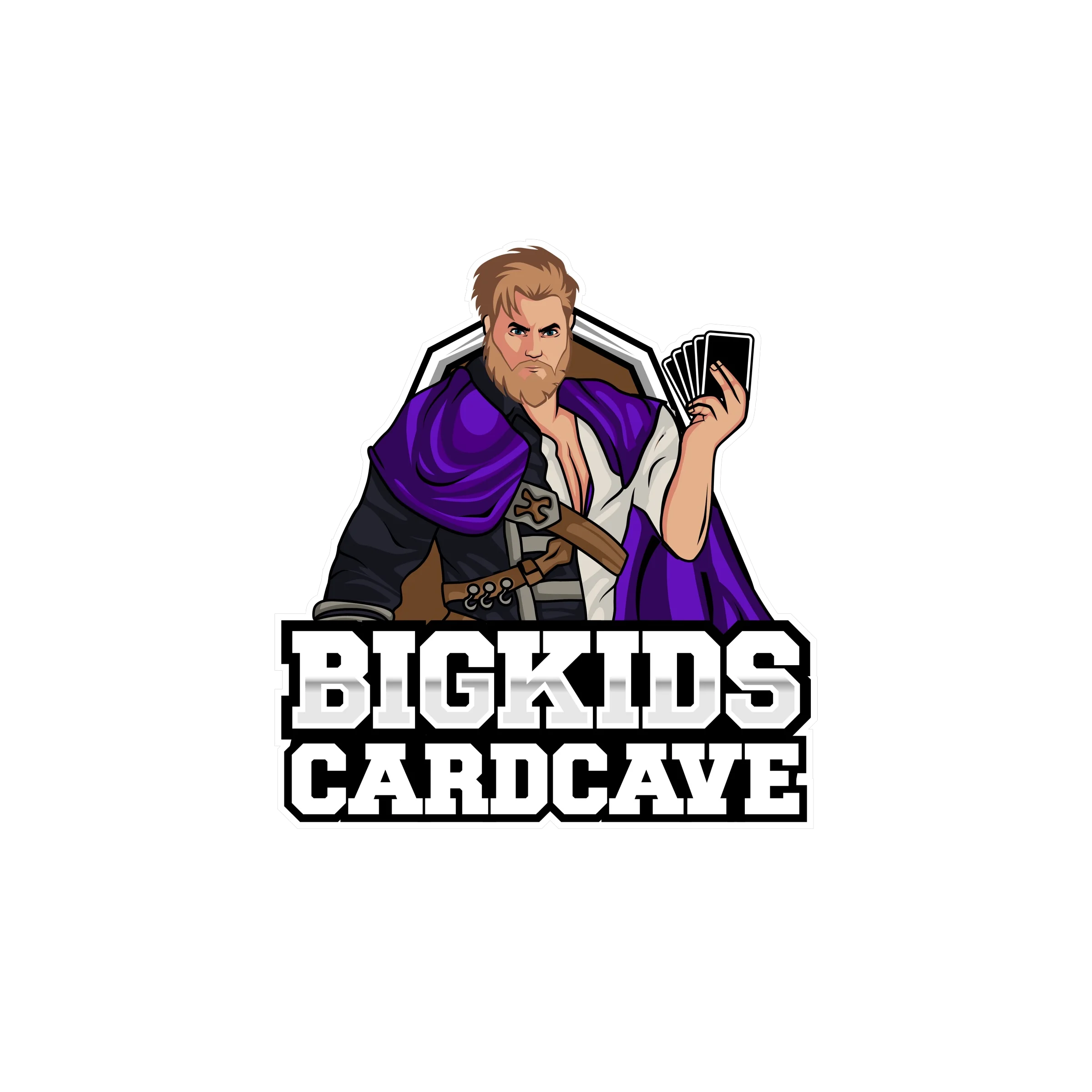 BigKidsCardCave mascot logo